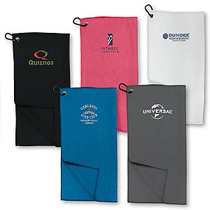 MICROFIBRE WAFFLE TOWEL - Embroidered
